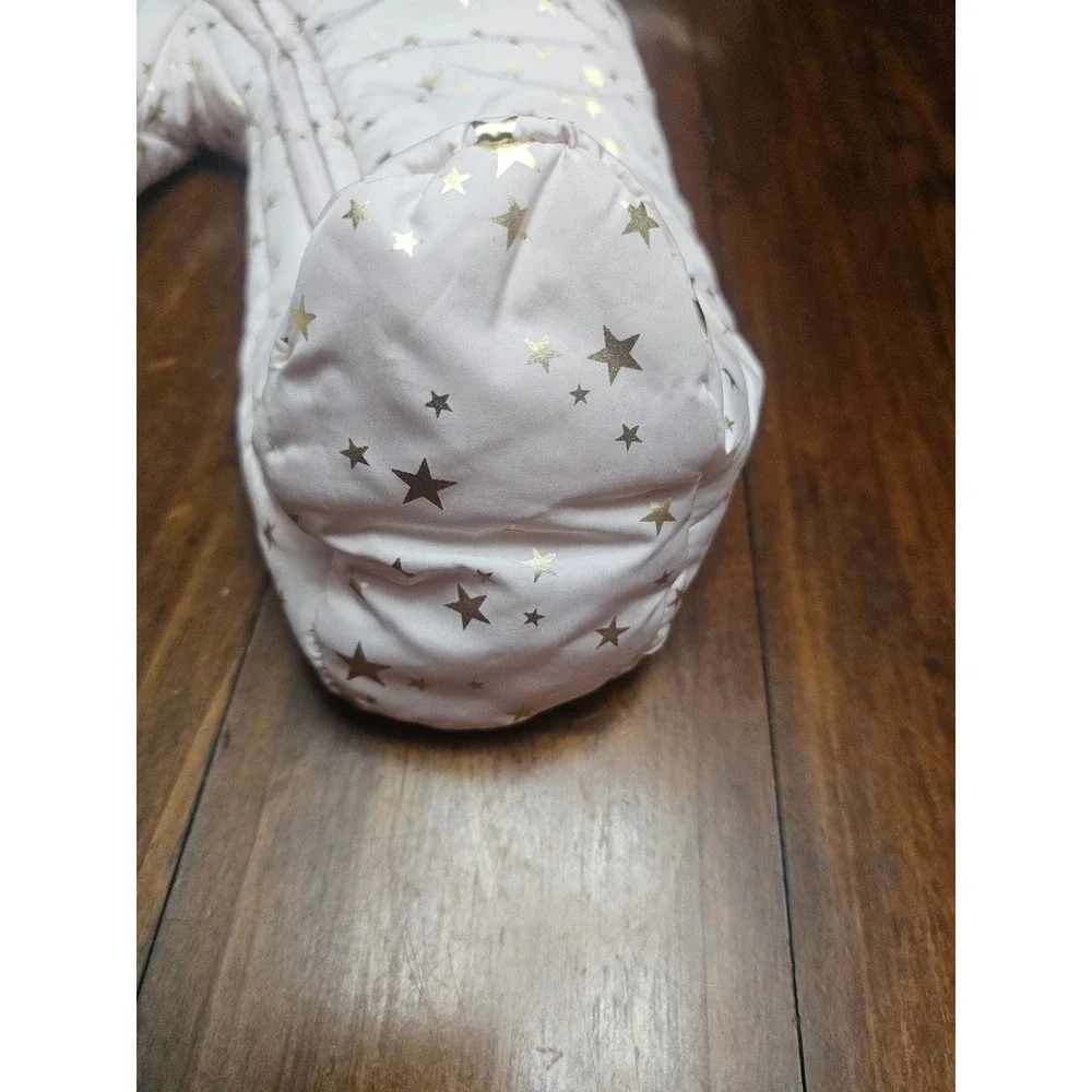The Children's Place Baby Girl Pink Gold Stars Puffer Snowsuit Winter Warm‎ 6-9M
